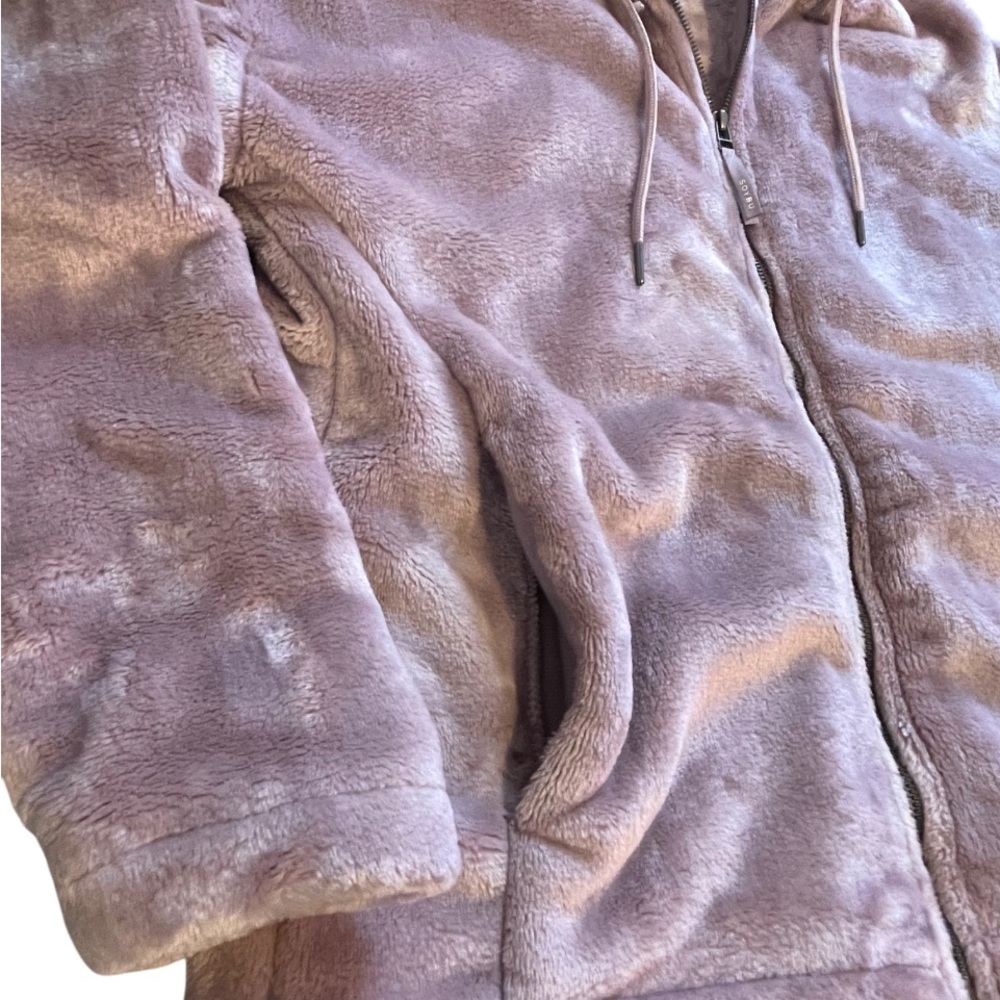 SOYBU Y2K Faux Fur Zip Up Pastel Jacket Women’s Size Medium - Picture 3 of 7